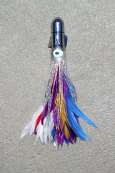 feather skirted lure for big game angler fish colorful jet head