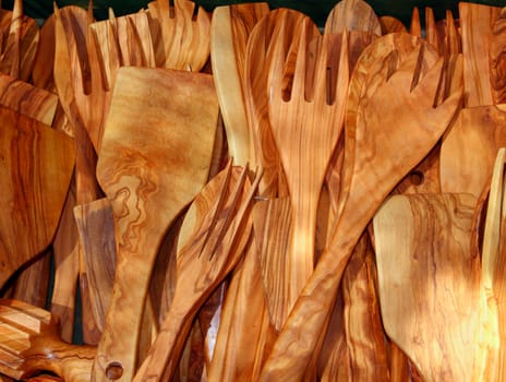cutlery olive tree wood spanish traditional fork spoon palettes kitchenware