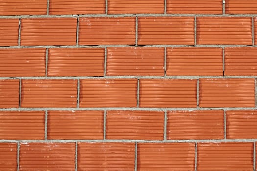red clay brick wall construction airbrick pattern background texture