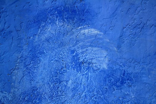 blue wall texture grunge background in Mediterranean house