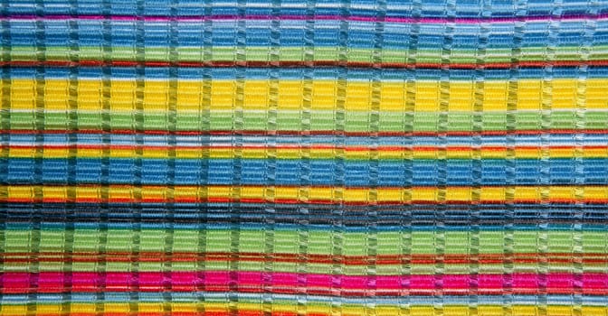 Colorful vibrant fabric color lines like fashion rainbow