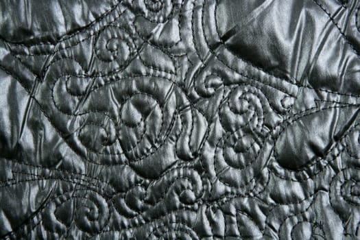 Fashion sewn nylon imitatingem bossed black metal