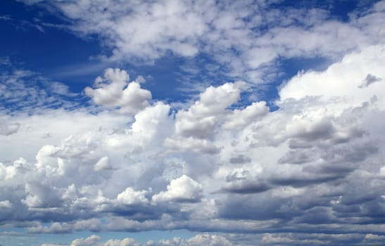 blue sky skyscape with clouds dramatic shapes background