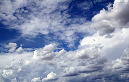 blue sky skyscape with clouds dramatic shapes background