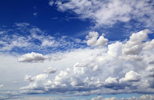blue sky skyscape with clouds dramatic shapes background