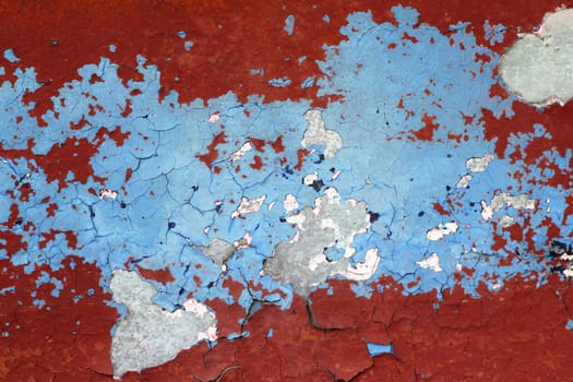 grunge red and blue aged wall texture vintage background