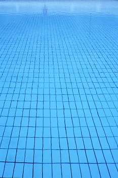 blue tiles pool vertical perspective summer vacation