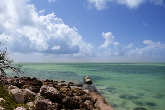 Florida Keys landscape view with beach