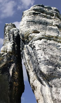 Towering rock pinnacle