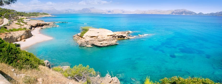 Alcudia Mallorca Playa de S Illot la Victoria turquoise beach Balearic Majorca Island