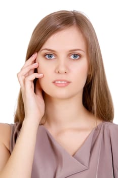 Portrait of a beautiful woman looking at camera