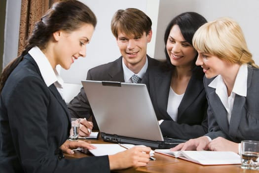Successful business people working together in the office