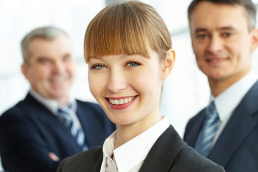 Close-up of a beautiful businesswomans smiling face