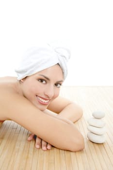 Beautiful indian woman portrait in a beauty spa treatment