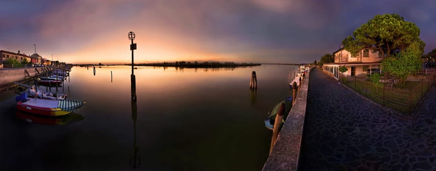 Port of Cavallino at sunset