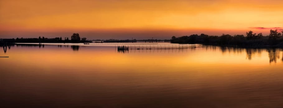Cavallino Lagoons at sunset