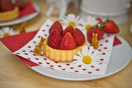 Fresh strawberry cake