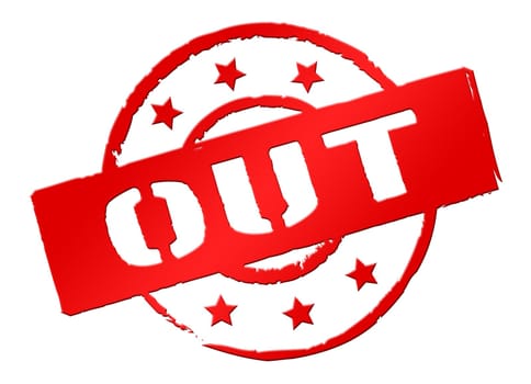 Red Sign with OUT for your presentation