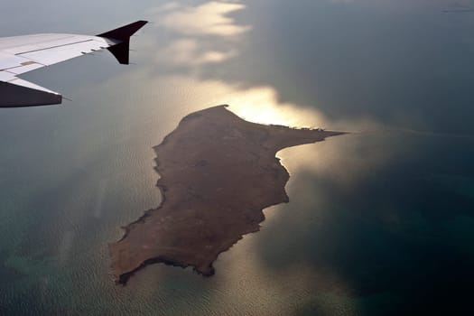 the very nice view from airplane window