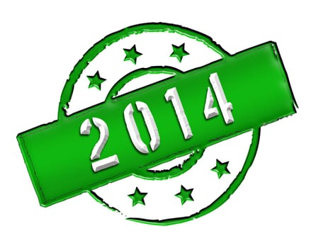 Sign and stamp named "2014"" for your presentation, for websites and many more."