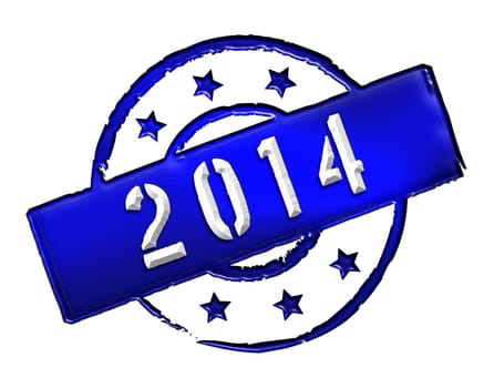 Sign and stamp named "2014"" for your presentation, for websites and many more."