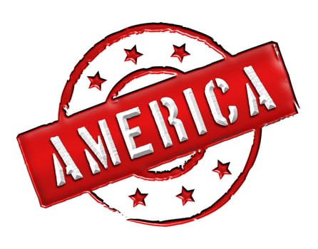 Sign and stamp named AMERICA for your presentation, for websites and many more.