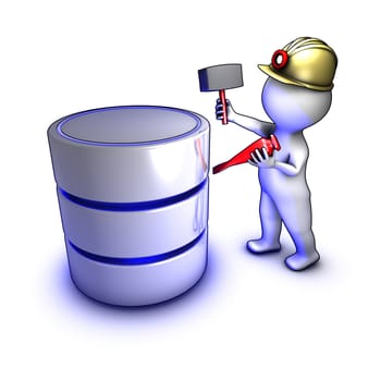 Concept of a character extracting data from a database
