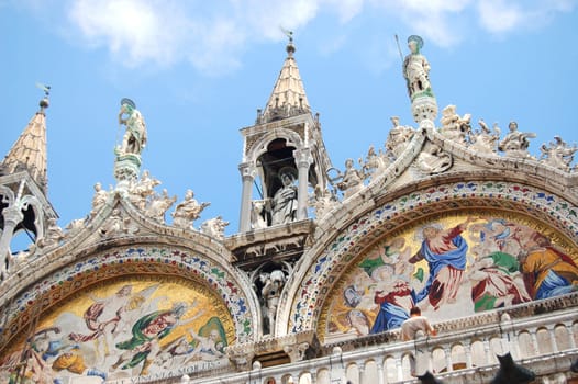 Details on San Marco Basilica in Venice, Italy