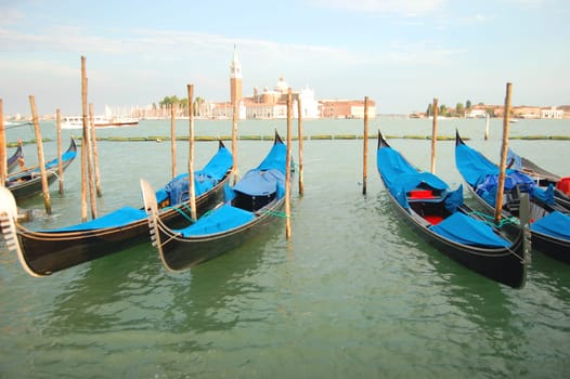 Gondolas in venice, italy