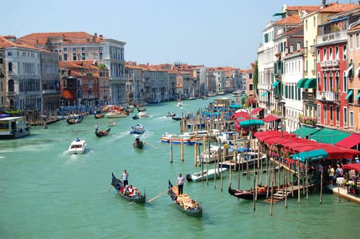 View from Bridge Rialto in Venice, Italy