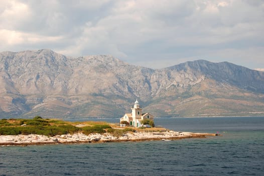 lighthouse in sucuraj on hvar island, croatia