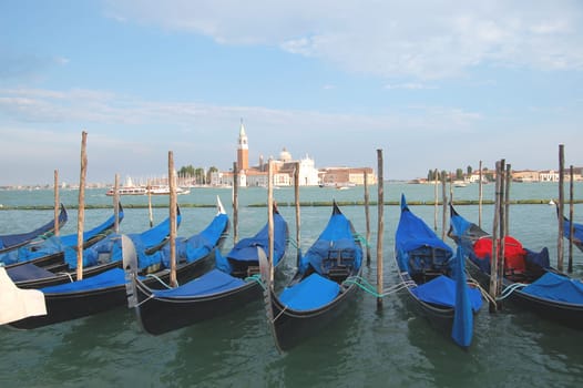 Gondolas in venice, italy