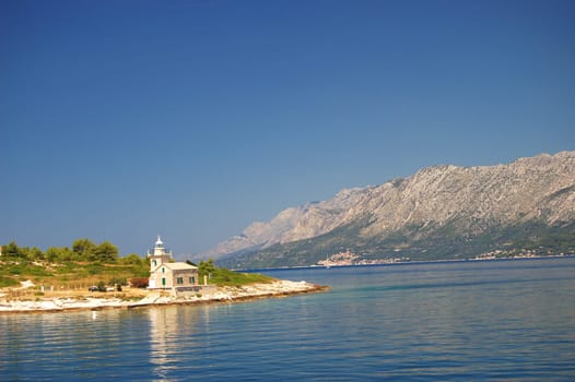 lighthouse in sucuraj on hvar island, croatia