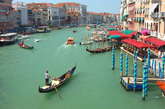 View from Bridge Rialto in Venice, Italy