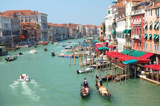 View from Bridge Rialto in Venice, Italy
