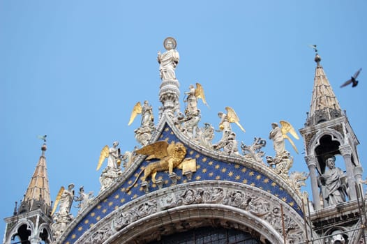 Details on San Marco Basilica in Venice, Italy