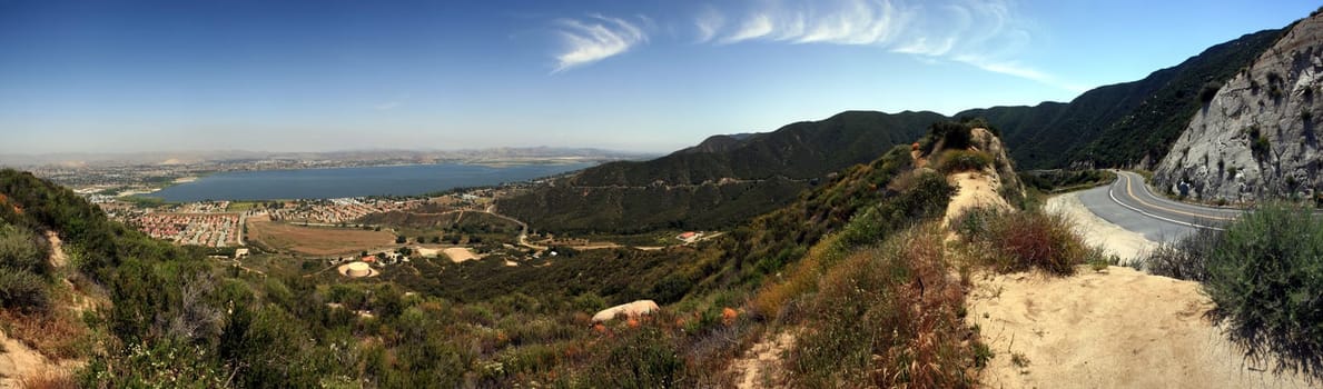 View of Lake Elsinore from Highway 74