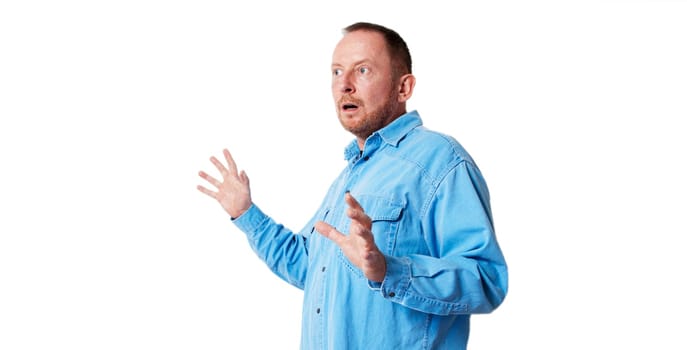 Man is frightened
