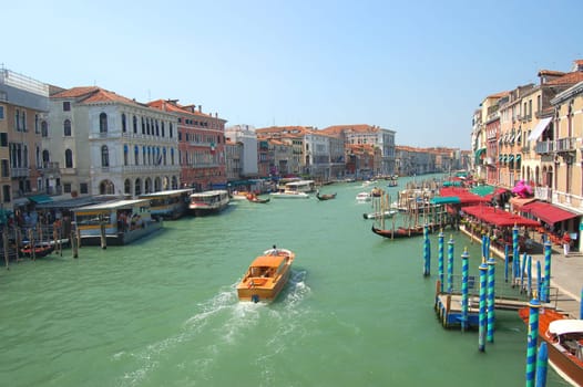 View from Bridge Rialto in Venice, Italy