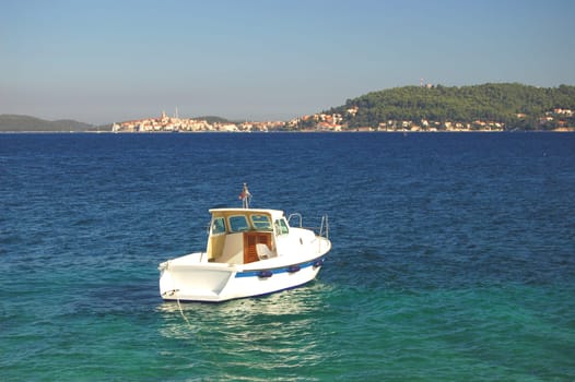 Boat on adriatic coast, Croatia