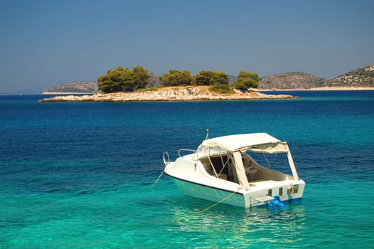 Boat on adriatic coast, Croatia