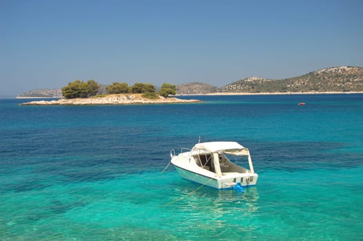 Boat on adriatic coast, Croatia