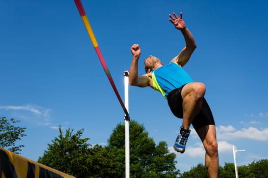 High jumpers in athletics