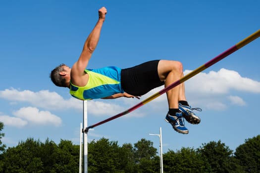 High jumpers in athletics