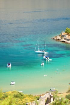 Lovrecina - sandy beach on Brac island, Croatia