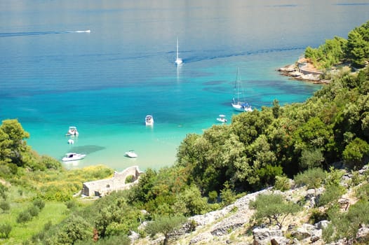 Lovrecina - sandy beach on Brac island, Croatia