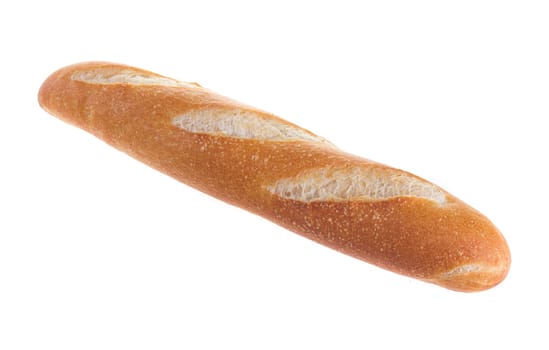 White french baguette bread with sesame isolated on white background