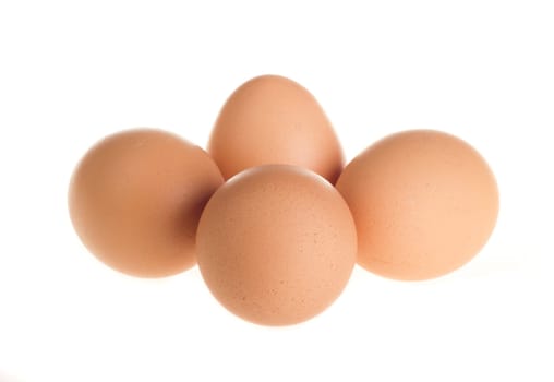 Eggs isolated on white background