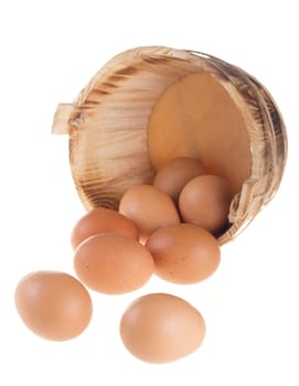 Eggs isolated on white background