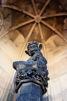 Cathedral of St Vitus in the Prague castle is monumental Gothic church begun by Matthew of Arras in 1344 and the coronation cathedral of the Bohemian sovereigns, and the main of the Prague Roman - Catholic arcidiocese. The Gothic building was founded in 1